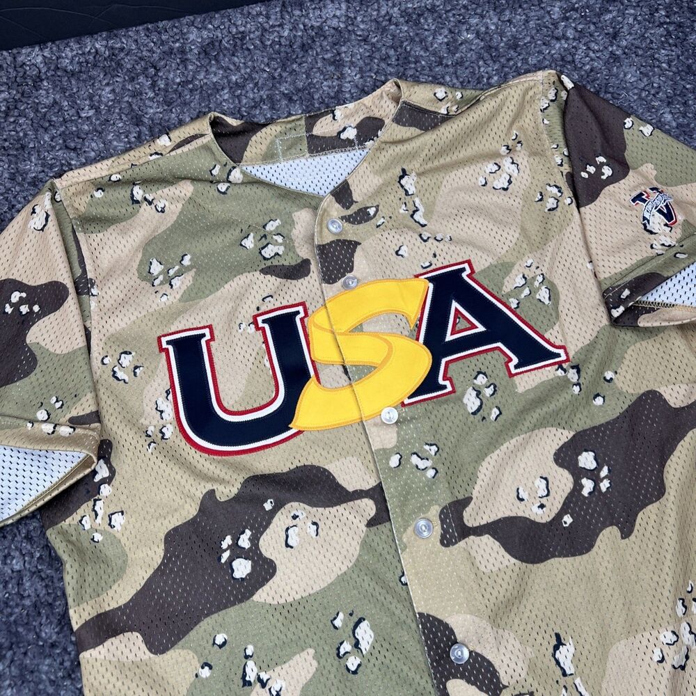 Victory USA National Team Camo Baseball Jersey Size 44